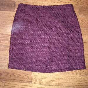 Maroon Tweed Skirt